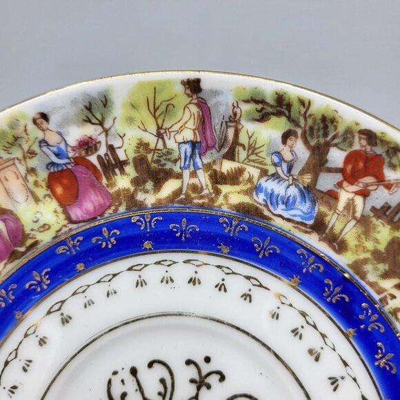 Vtg Royal Carlton Japan Porcelain Tea Cup Saucer Set Gold Handle Trim Victorian - Picture 11 of 14